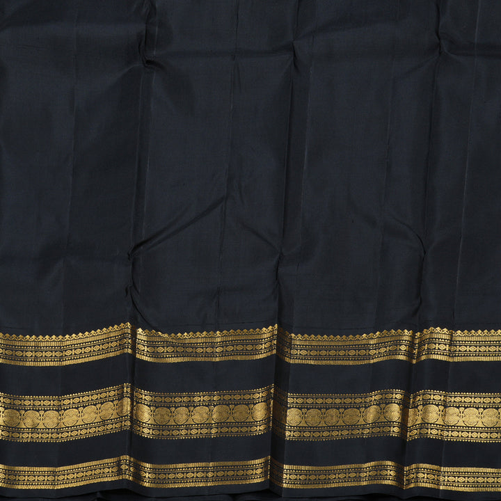 Hayagrivas Peach Pink Kanjivaram Silk Saree with Black Border - BBD570G3-1