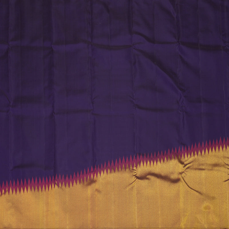 Hayagrivas Handloom Navy Blue Kanjivaram Silk Saree BBD581G5-1