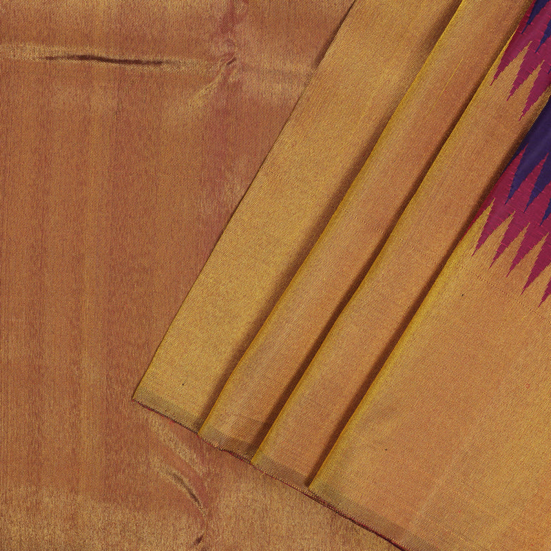 Hayagrivas Handloom Navy Blue Kanjivaram Silk Saree BBD581G5-1