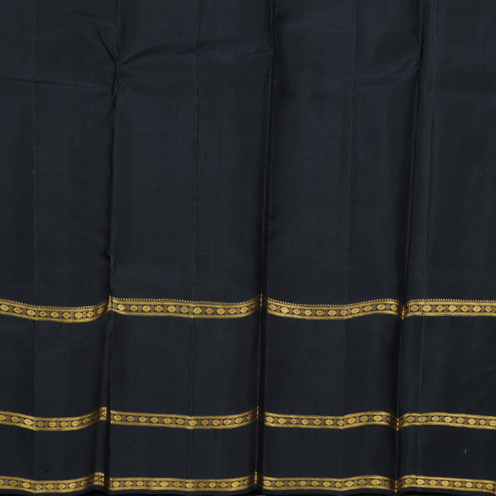 Hayagrivas Purple Handloom Kanjivaram Silk Saree with Black Border BBD584G1-1