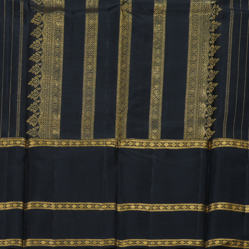 Hayagrivas Purple Handloom Kanjivaram Silk Saree with Black Border BBD584G1-1