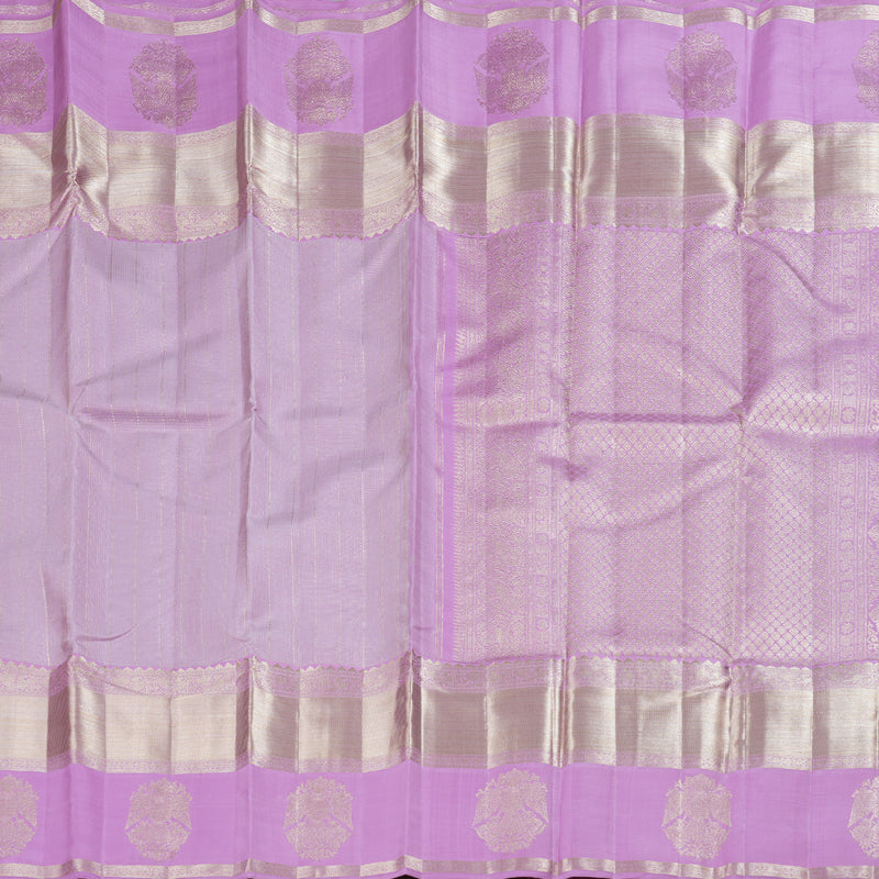 Hayagrivas Lavender Kanjivaram Silk Saree with Lavender Border - BBD585G1-1