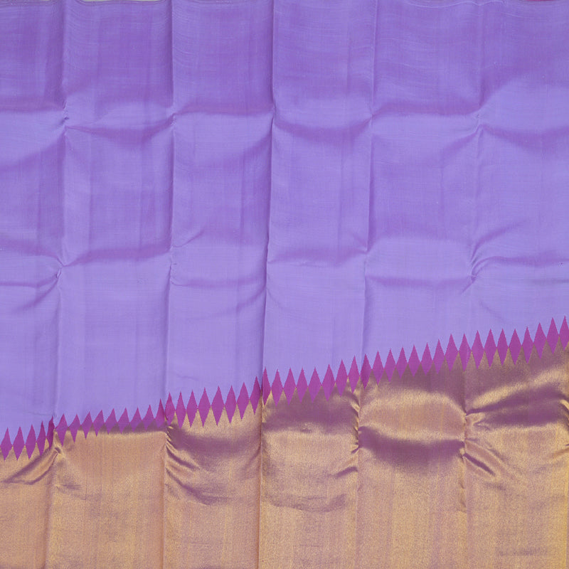 Hayagrivas Lilac Color Kanjivaram Silk Saree with Purplish Pink Border BBD586G3-1