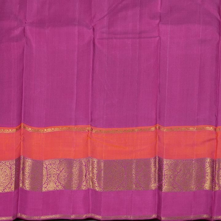 Hayagrivas Peacock Blue Handloom Kanjivaram Silk Saree with Multi Color  Border BBD588G3-1