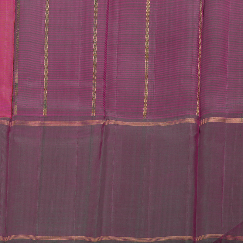 Hayagrivas Orangish Pink Handloom Kanjivaram Silk Saree with Mandhalir Border BBD590G2-2