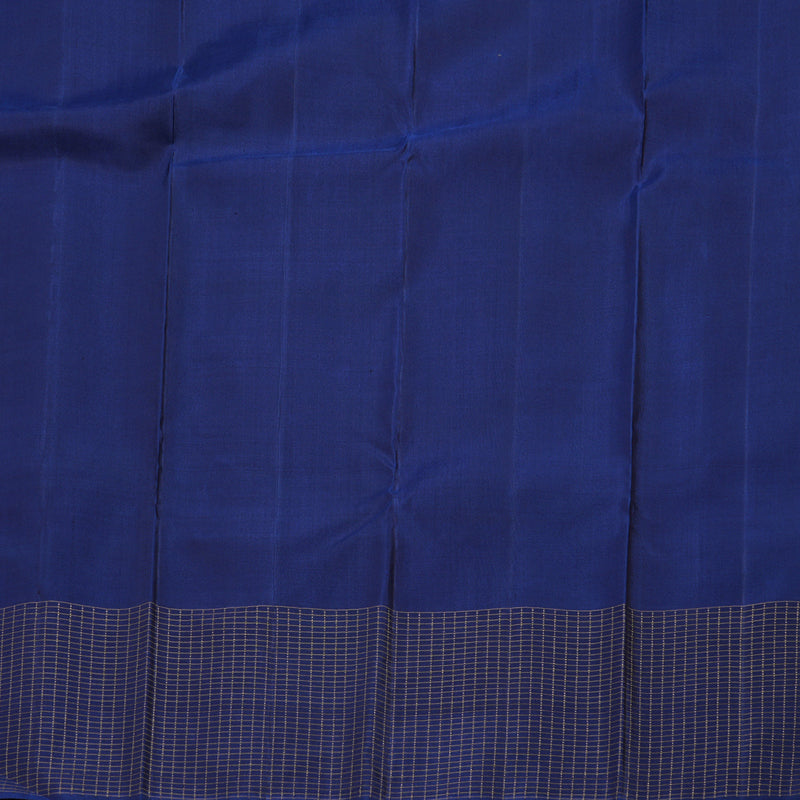 Hayagrivas Dark Maroon Kanjivaram Silk Saree with Midnight Blue Border - BBD595G2-1