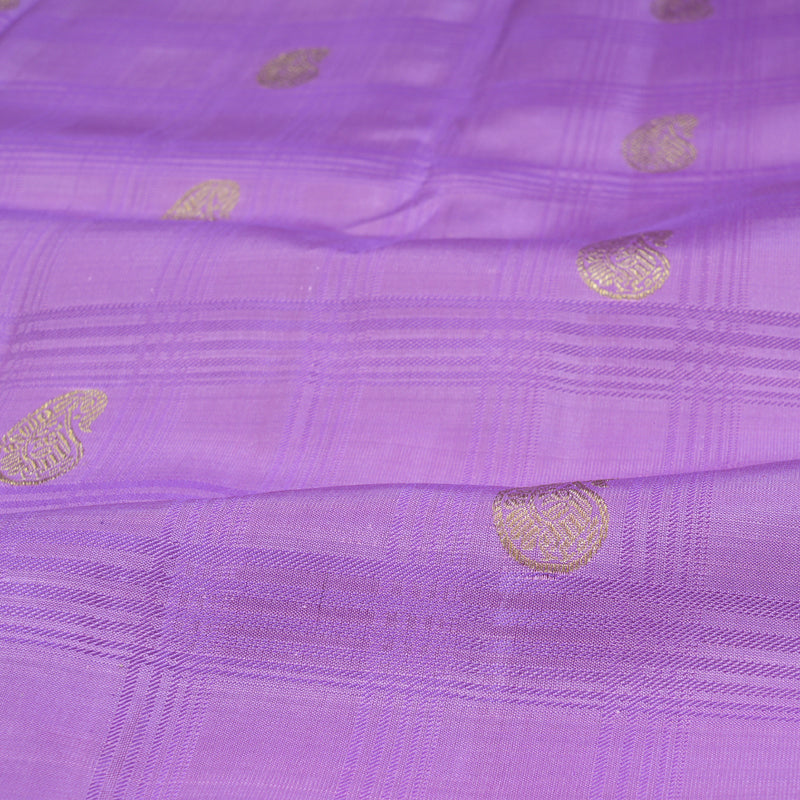 Hayagrivas Dark Lavender Kanjivaram Silk Saree with Maroon Border BBD595G4-1