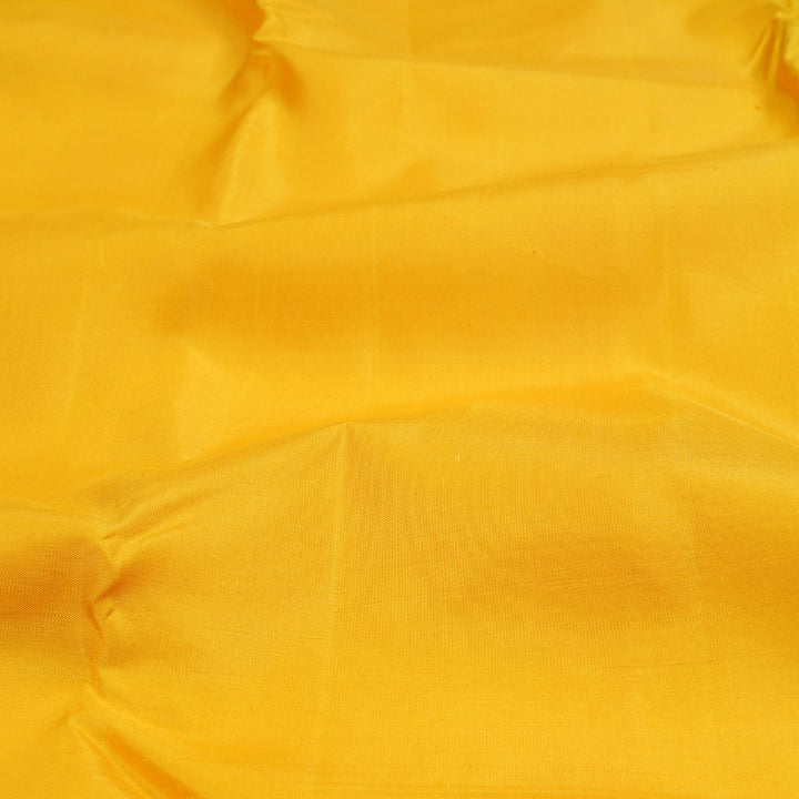 Hayagrivas Handloom Yellow Kanjivaram Silk Saree with Purple Border BBD596G2-4