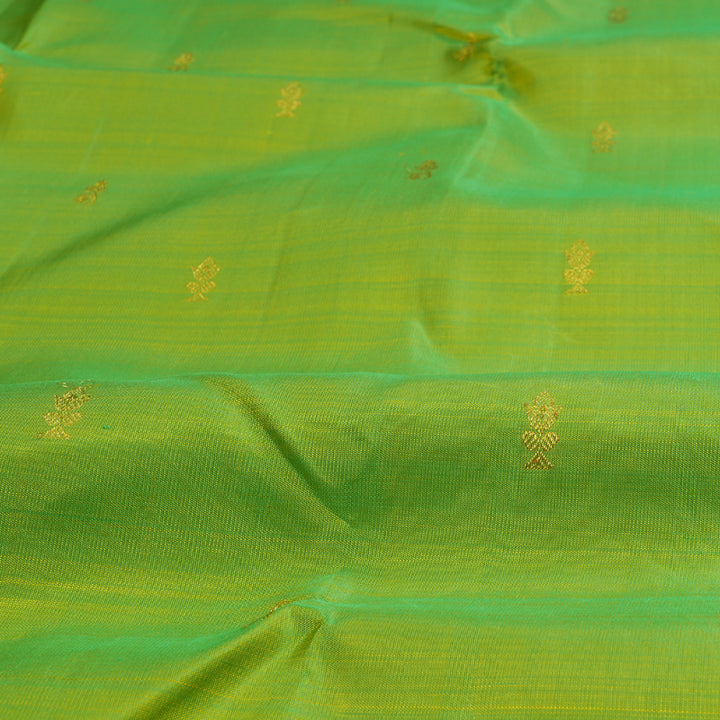 Hayagrivas Handloom Fluorescent With Purple Kanjivaram Silk Saree BBD596G3-1