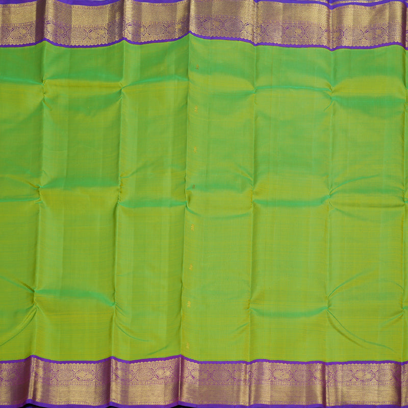 Hayagrivas Handloom Fluorescent With Purple Kanjivaram Silk Saree BBD596G3-1