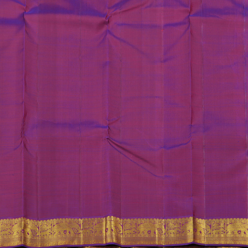 Hayagrivas Pink Handloom Kanjivaram Silk Saree with Purple Border BBD596G7-1