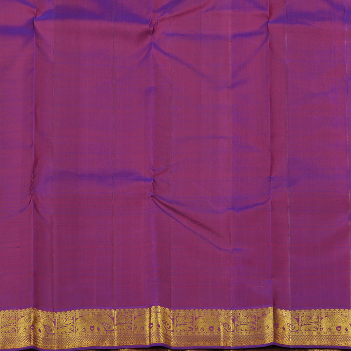 Hayagrivas Pink Handloom Kanjivaram Silk Saree with Purple Border BBD596G7-1