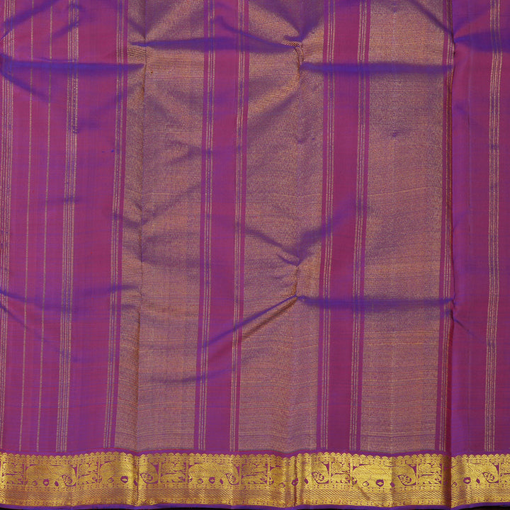 Hayagrivas Pink Handloom Kanjivaram Silk Saree with Purple Border BBD596G7-1
