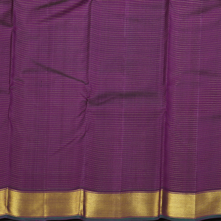 Hayagrivas Dark Purple Kanjivaram Silk Saree with Dark Purple Border BBD596G7-6