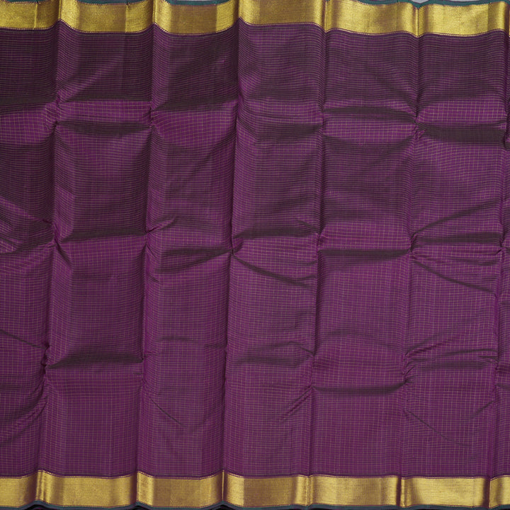 Hayagrivas Dark Purple Kanjivaram Silk Saree with Dark Purple Border BBD596G7-6