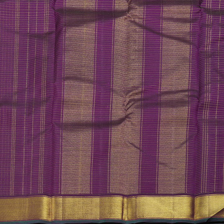 Hayagrivas Dark Purple Kanjivaram Silk Saree with Dark Purple Border BBD596G7-6