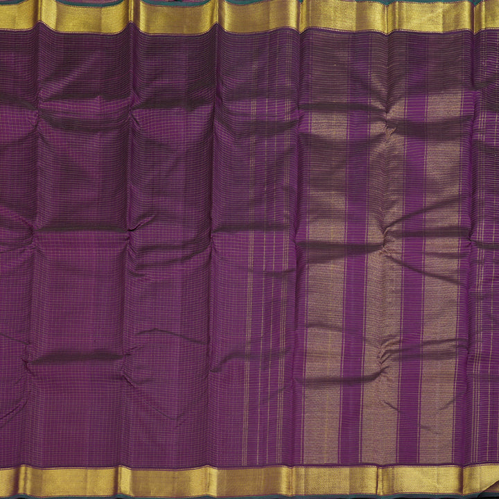 Hayagrivas Dark Purple Kanjivaram Silk Saree with Dark Purple Border BBD596G7-6