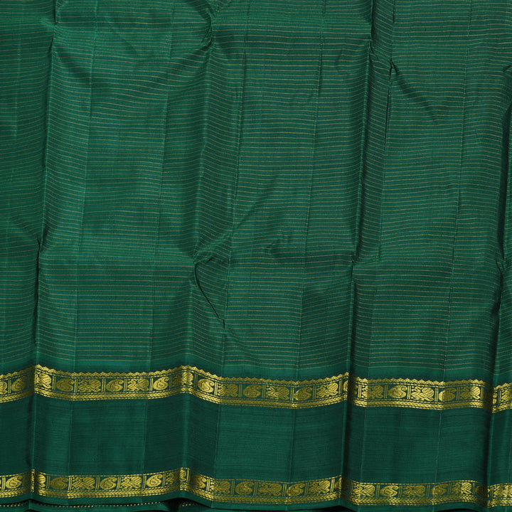 Hayagrivas Wine Maroon Kanjivaram Silk Saree with Bottle Green Border BBD597G4-3