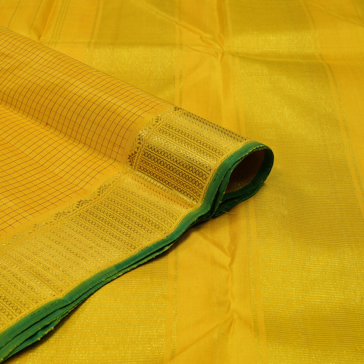 Hayagrivas Handloom Yellow Kanjivaram Silk Saree BBD597G5-4