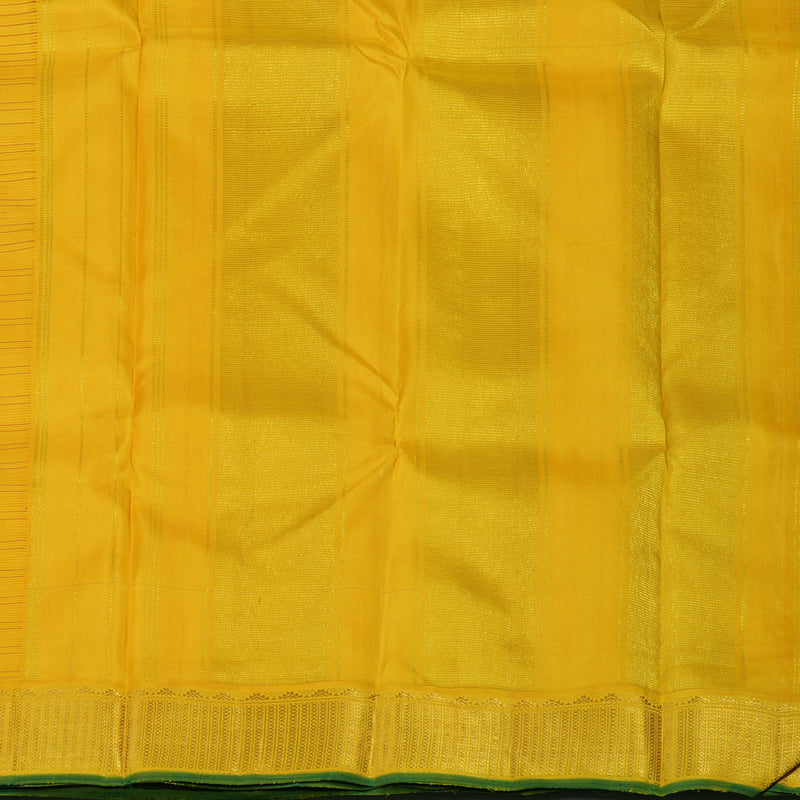 Hayagrivas Handloom Yellow Kanjivaram Silk Saree BBD597G5-4
