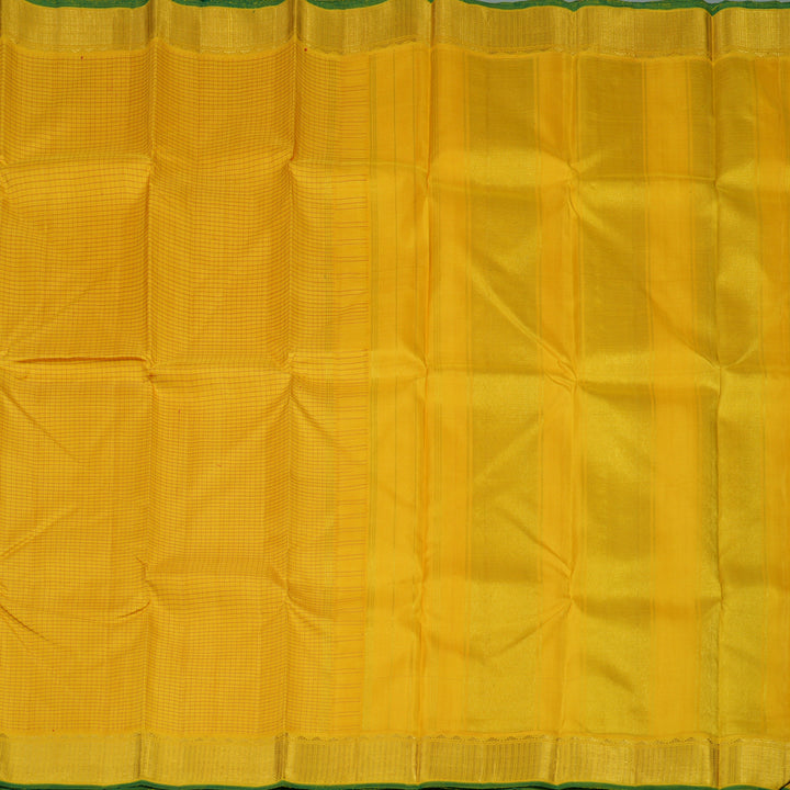 Hayagrivas Handloom Yellow Kanjivaram Silk Saree BBD597G5-4