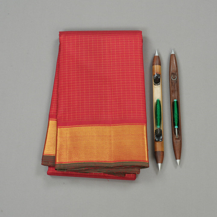 Hayagrivas Maroon Handloom Kanjivaram Silk Saree BBD597G5-6