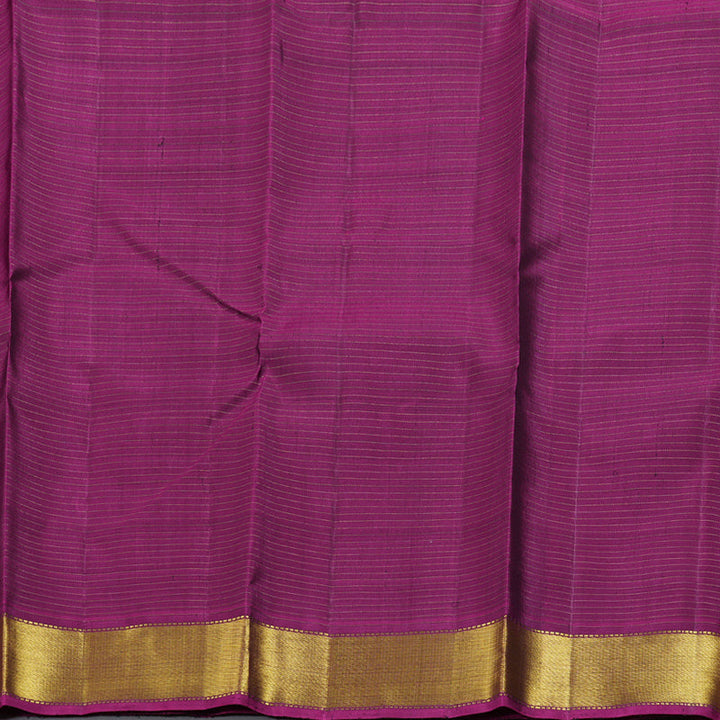 Hayagrivas Grey Kanjivaram Silk Saree with Purple Border BBD597G5-8