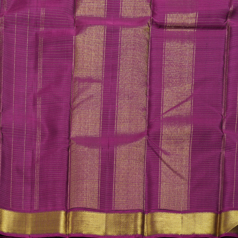 Hayagrivas Grey Kanjivaram Silk Saree with Purple Border BBD597G5-8