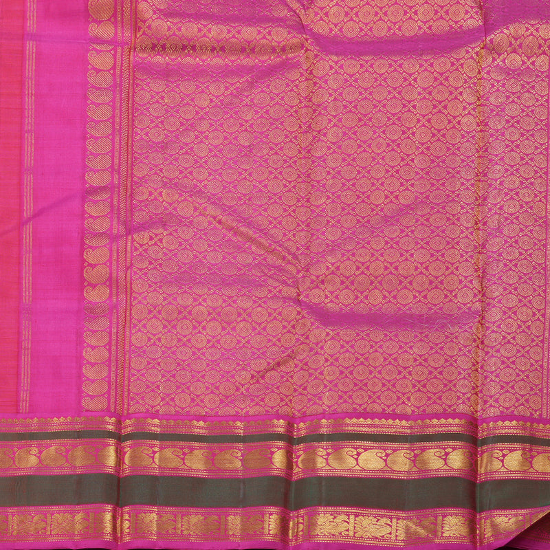 Hayagrivas Red Kanjivaram Silk Saree with Pink Border BBD622G1-1