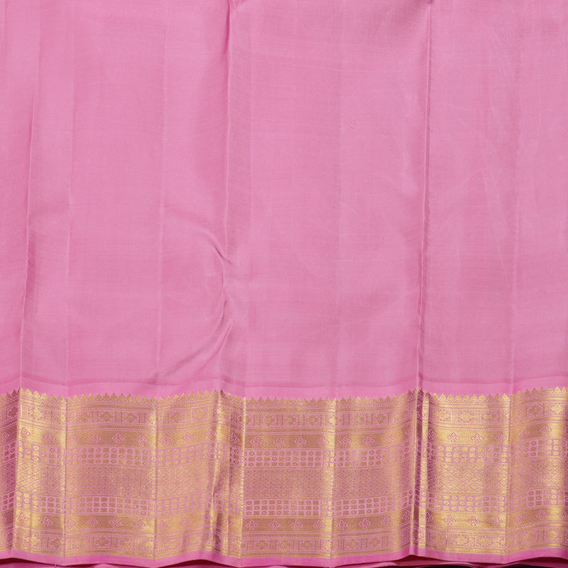 Hayagrivas Navy Blue Kanjivaram Silk Saree with Light Pink Border BBD641G2-1