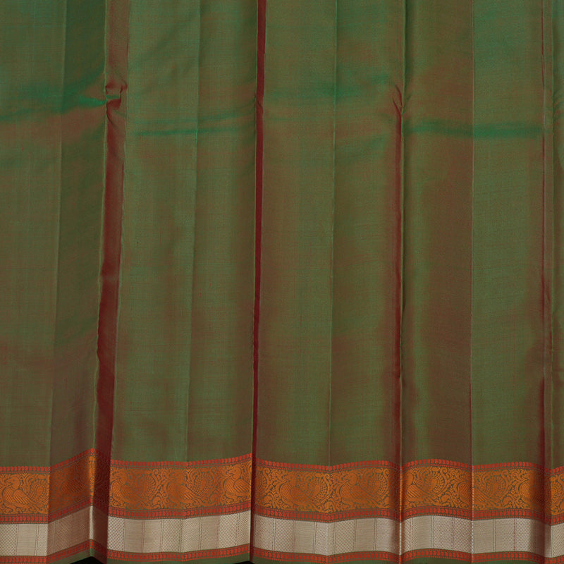 Hayagrivas Red Kanjivaram Silk Saree with Mandhalir Border BBD65D8-1