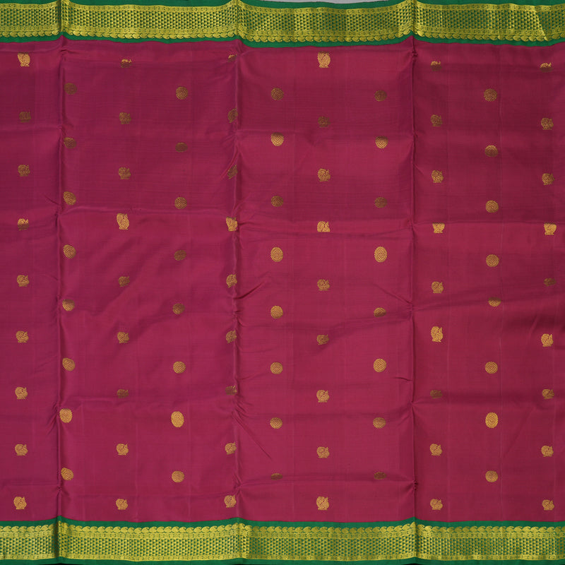 Hayagrivas Handloom Maroon Ten Yards Silk Madisar BBD665H9-1