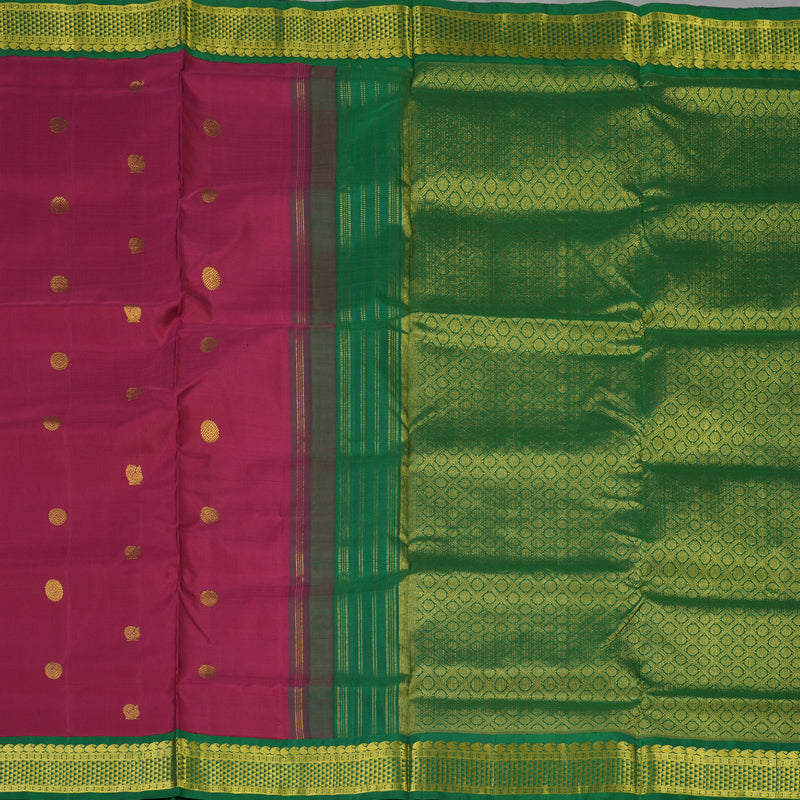Hayagrivas Handloom Maroon Ten Yards Silk Madisar BBD665H9-1