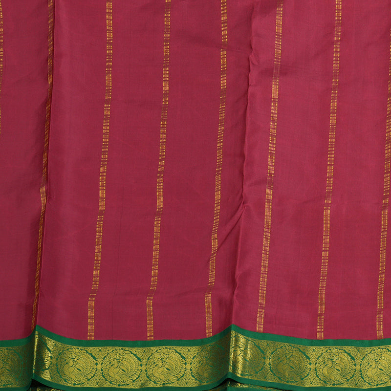 Hayagrivas Handloom Ganga Jamuna Ten Yards Kanjivaram Silk Saree BBD666H2-2