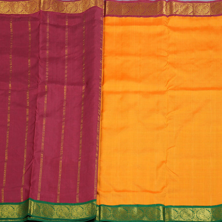 Hayagrivas Handloom Ganga Jamuna Ten Yards Kanjivaram Silk Saree BBD666H2-2