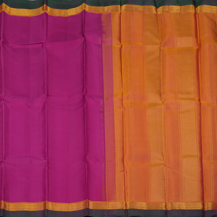 Hayagrivas Handloom Magenta Kanjivaram Silk Saree BBD667H1-4