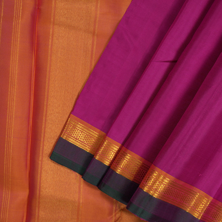 Hayagrivas Handloom Magenta Kanjivaram Silk Saree BBD667H1-4