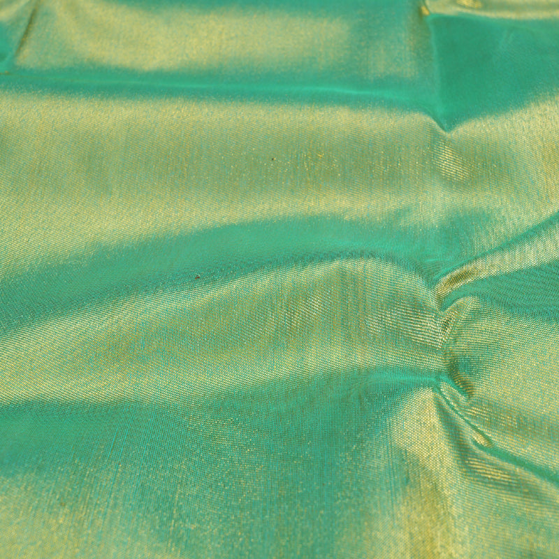 Hayagrivas Fluorscent Green Kanjivaram Silk Saree with Sea Green Border - BBD668H8-2