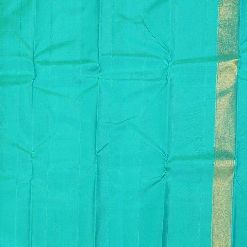 Hayagrivas Fluorscent Green Kanjivaram Silk Saree with Sea Green Border - BBD668H8-2