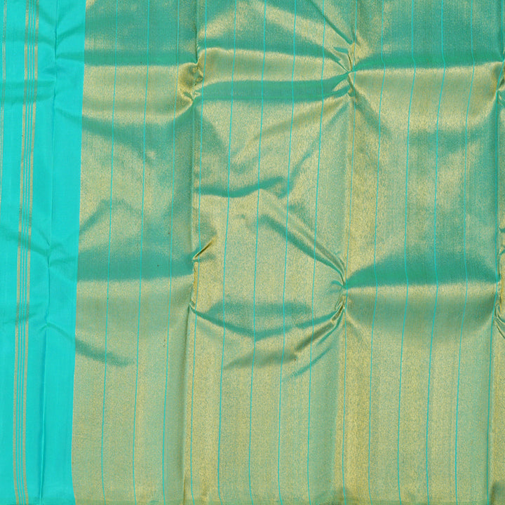 Hayagrivas Fluorscent Green Kanjivaram Silk Saree with Sea Green Border - BBD668H8-2