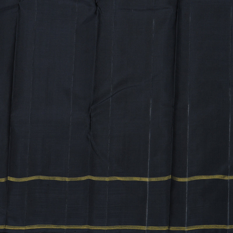 Hayagrivas Yellow Kanjivaram Silk Saree with Black Border BBD673H1-1