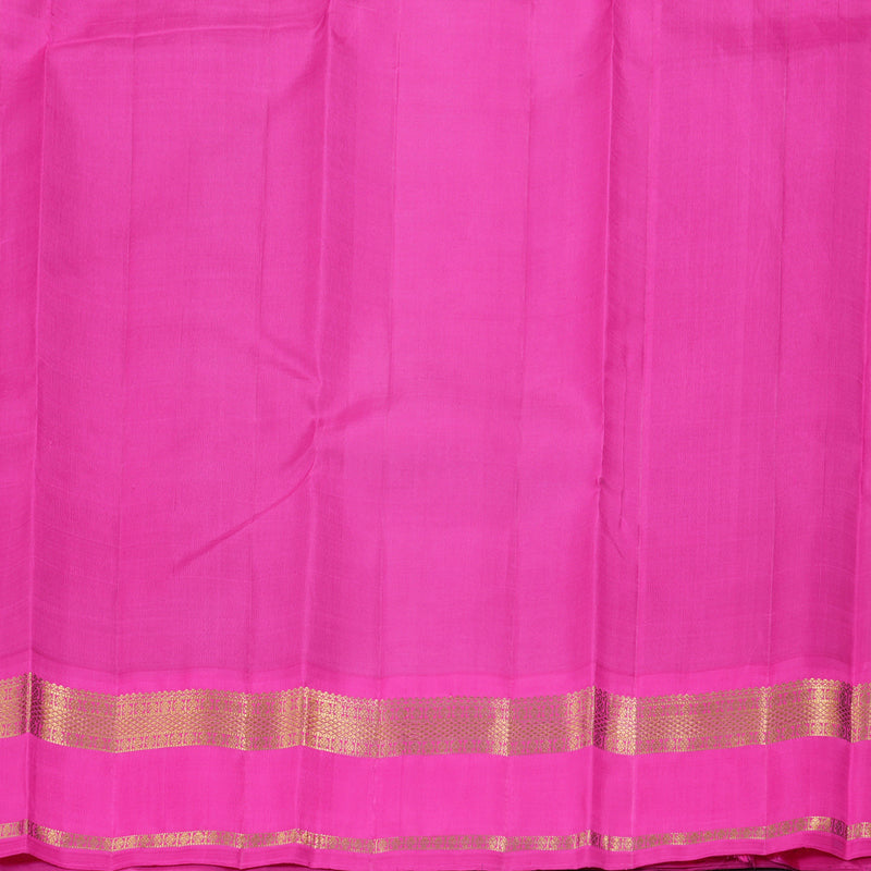 Hayagrivas Handloom Peacock Blue With Pink Kanjivaram Silk Saree BBD673H2-9