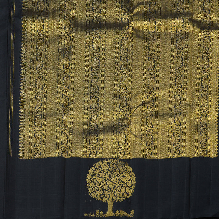 Hayagrivas Wine Maroon Handloom Kanjivaram Silk Saree with Plum Purple Border KBE302E6-1