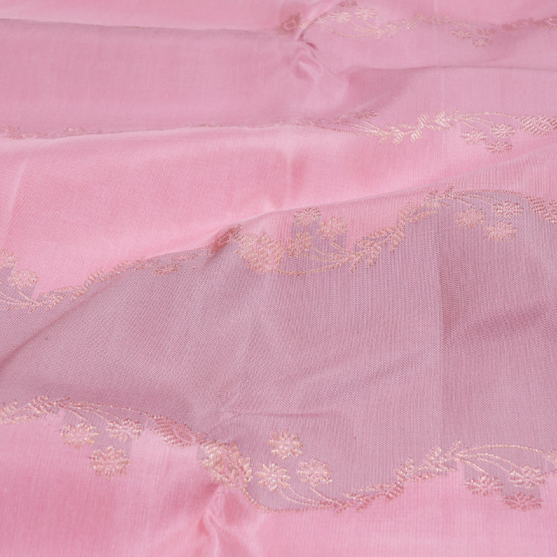 Hayagrivas Baby Pink Kanjivaram Silk Saree with Baby Pink Border  BBD676H2-1