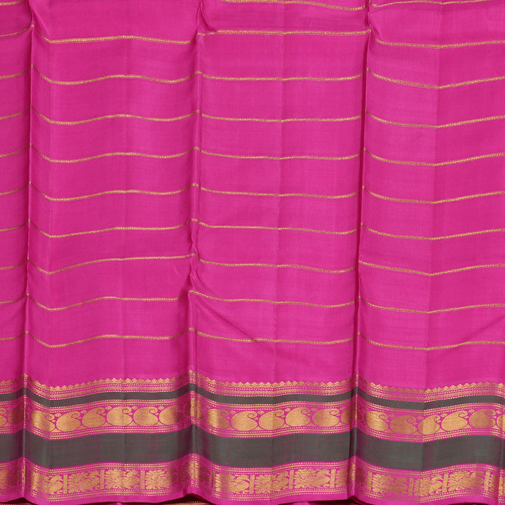 Hayagrivas Orangish Pink Kanjivaram Silk Saree with Pink Border BBD679H1-1