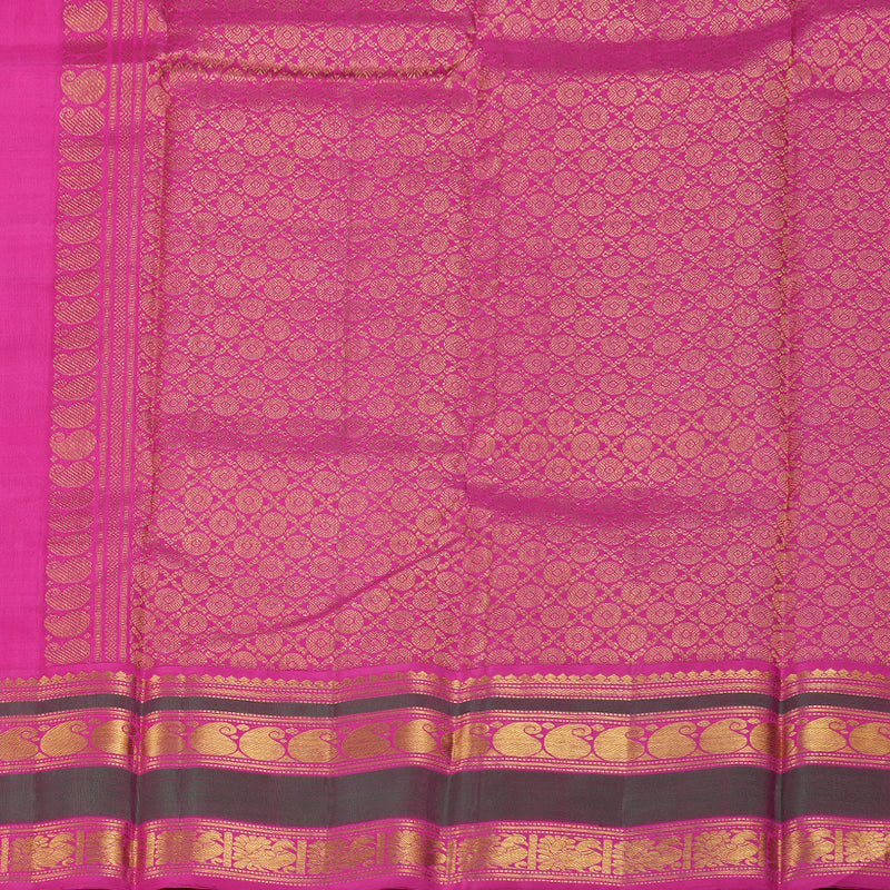 Hayagrivas Orangish Pink Kanjivaram Silk Saree with Pink Border BBD679H1-1