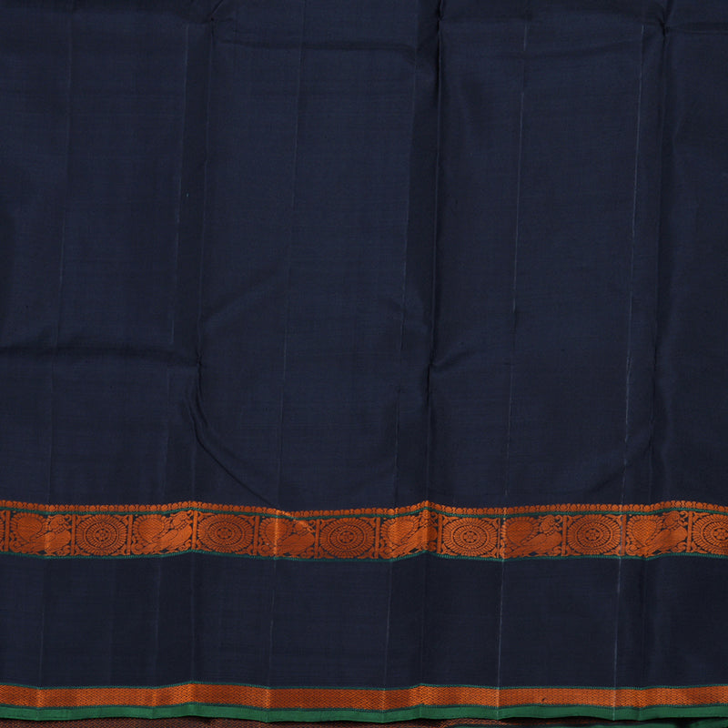 Hayagrivas Purple Kanjivaram Silk Saree with Black Border BBD682H10-3