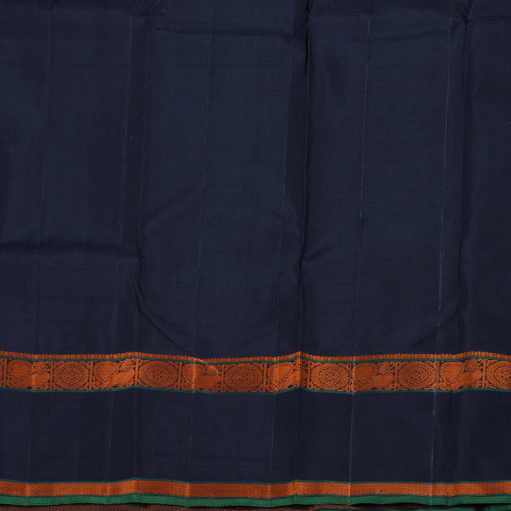 Hayagrivas Purple Kanjivaram Silk Saree with Black Border BBD682H10-3