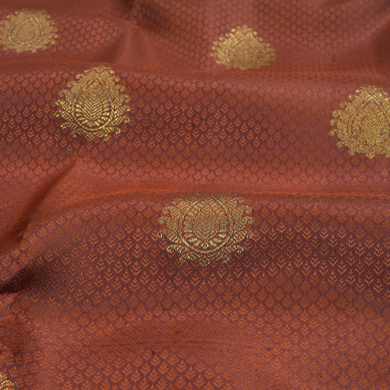 Hayagrivas Brown Handloom Kanjivaram Silk Saree with Mandhalir Border BBD683H2-1