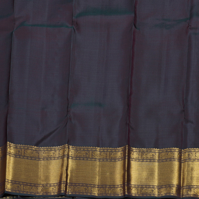 Hayagrivas Brown Handloom Kanjivaram Silk Saree with Mandhalir Border BBD683H2-1